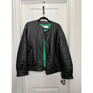 Racer Jacket‎ Women's size Medium REBECCA MINKOFF Square quilted